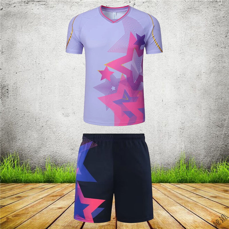 Badminton Clothes Outfit Volleyball Jacket Table Tennis Competition Short-sleeved Sportswear