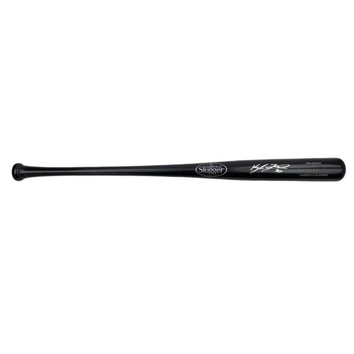 Autographed/Signed Kyle Tucker Black Louisville Slugger Baseball Bat Beckett BAS COA