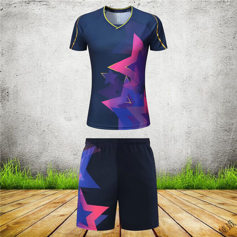 Badminton Clothes Outfit Volleyball Jacket Table Tennis Competition Short-sleeved Sportswear